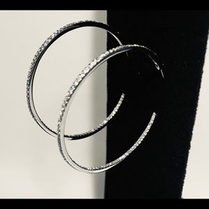 Nadri Large Inside-Out Pave CZ Hoops